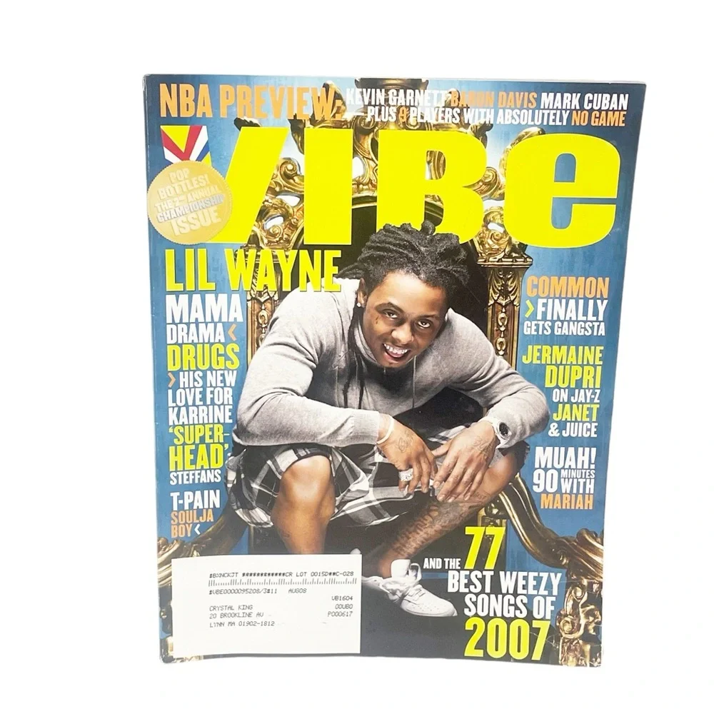 Vibe Magazine Lil Wayne November 2007 NBA Preview Hiphop Urban